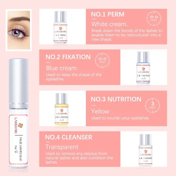 New Lash Lift Kit – Long-Lasting Eyelash Perming Lotion & Fixation Glue for Home or Salon Use