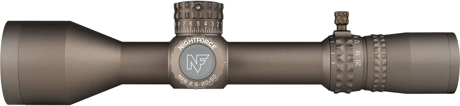Nightforce NX8 2.5-20X50mm 8X Zoom Range Ultra-Compact Rugged Razor-Sharp Hunting Scopes | Various Reticle Options