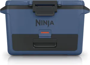 Ninja FB151BL FrostVault 50qt Hard Cooler with Dry Zone, Integrated Fridge-Temp Dry Storage Drawer, Premium Heavy-Duty Insulated Cooler, Keeps Ice for Days, Lakeshore Blue