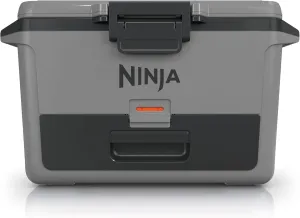 Ninja FB151GY FrostVault 50qt Hard Cooler with Dry Zone, Integrated Fridge-Temp Dry Storage Drawer, Premium Heavy-Duty Insulated Cooler, Keeps Ice for Days, Slate Gray