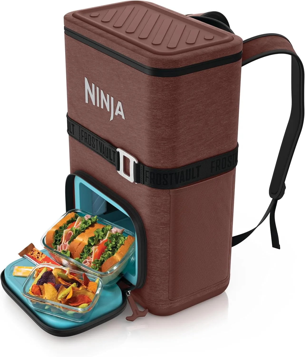 Ninja FrostVault Go 24-Can Backpack Soft Cooler with Cold Dry-Zone Storage