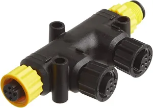 NMEA 2000 Dual Tee Connectors, T-Connectors 2K Network for Lowrance Simrad Garmin Dual Device