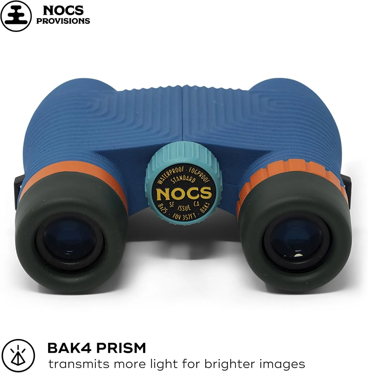 Nocs Provisions Standard Issue 8x25 Waterproof Binoculars, 8X Magnification, Bak4 Prism, Wide View Multi-Coated Lenses for Bird Watching, Hiking & Backpacking - Cobalt Blue II