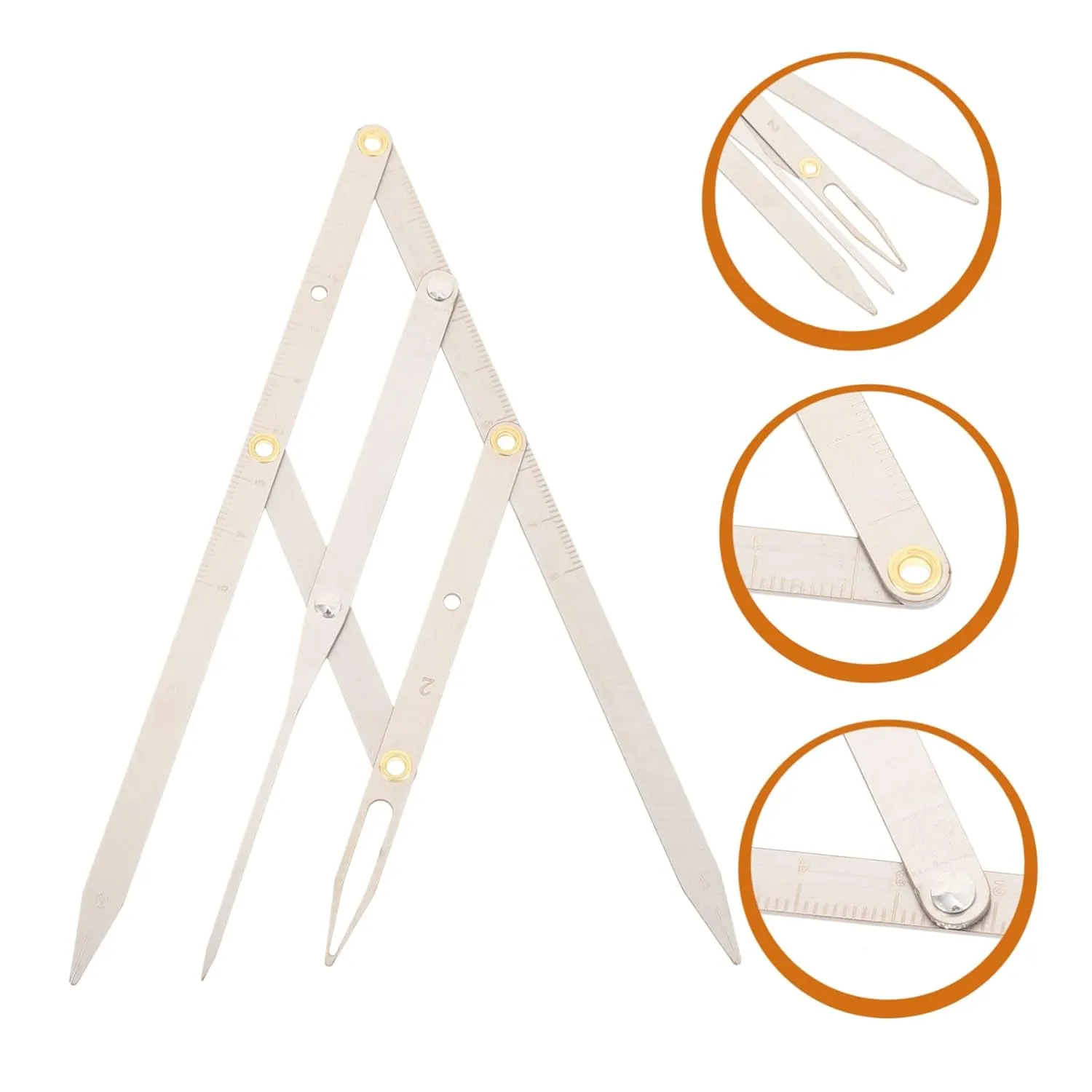 NOLITOY 2pcs Stainless Steel Eyebrow Ruler Golden Ratio Measuring Tool for Microblading Lightweight and Design for Eyebrow Shaping Easy to Use and Carry
