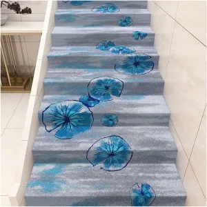 Non Slip Stair Pads, Self-Adhesive Stair Carpet Treads, Children Elders Pets Friendly Step Floor Mat, Indoor Home Staircase Decoration Rug, Step Protectors (Color : B(Width: 80CM), Size : 1