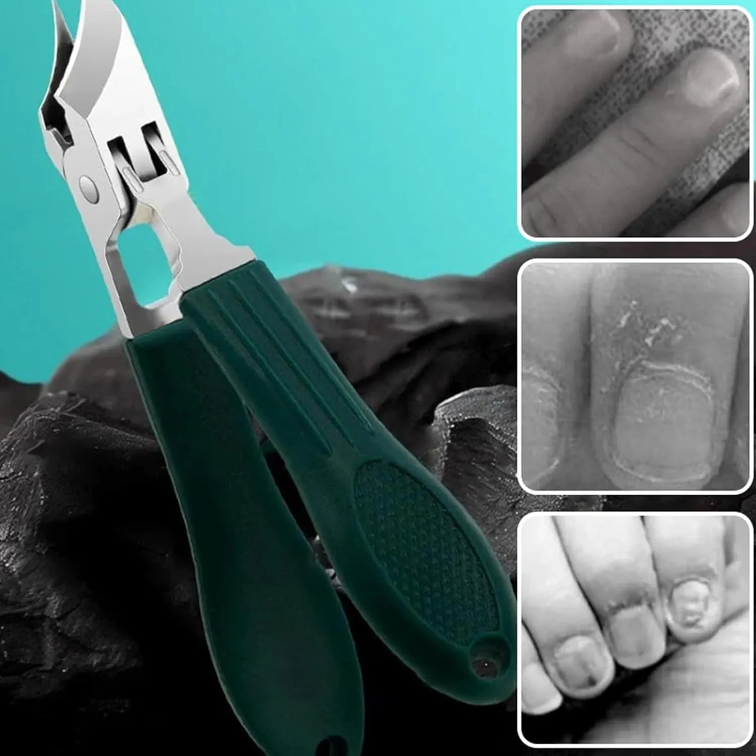 Normole Nail Clippers Set, Eagle Beak Beveled Clippers, Three Sets of Eagle Beak Beveled Nail Clippers Household, Multifunctional Large Opening Anti-Splash (2pcs)