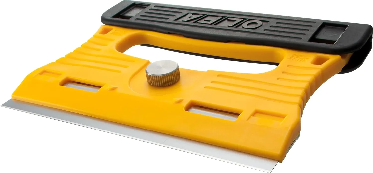 OLFA 120mm Multi Grip Razor Scraper (GSR-1/3B) - Stainless Steel Razor Blade Scraper Tool with Blade Guard & Non Slip Handle for Glass, Paint, Floors, Replacement Blades: OLFA 120mm GSB-1S Blades
