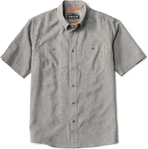 Orvis Tech Chambray Short-Sleeve Work Shirts for Men with Odor Control Thermal Regulation, and UPF 40 Sun Protection