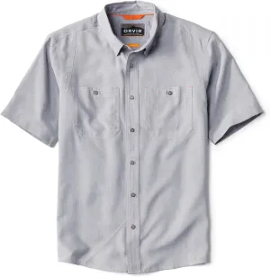 Orvis Tech Chambray Short-Sleeve Work Shirts for Men with Odor Control Thermal Regulation, and UPF 40 Sun Protection