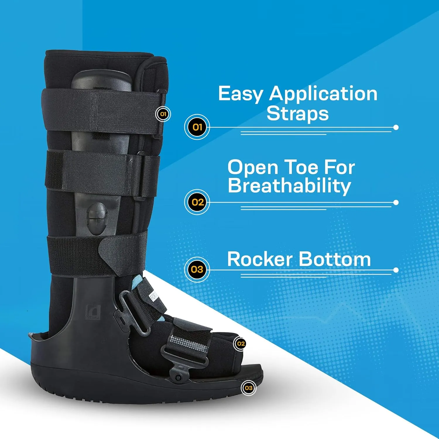 Ossur Formfit Walker Boot with Air - Medical Grade Walking Boot for Broken Foot, Sprained Ankle & Stable Fractures | Breathable Walker Boot for Strains, Sprains & Immobilization(High Top/X-Large)