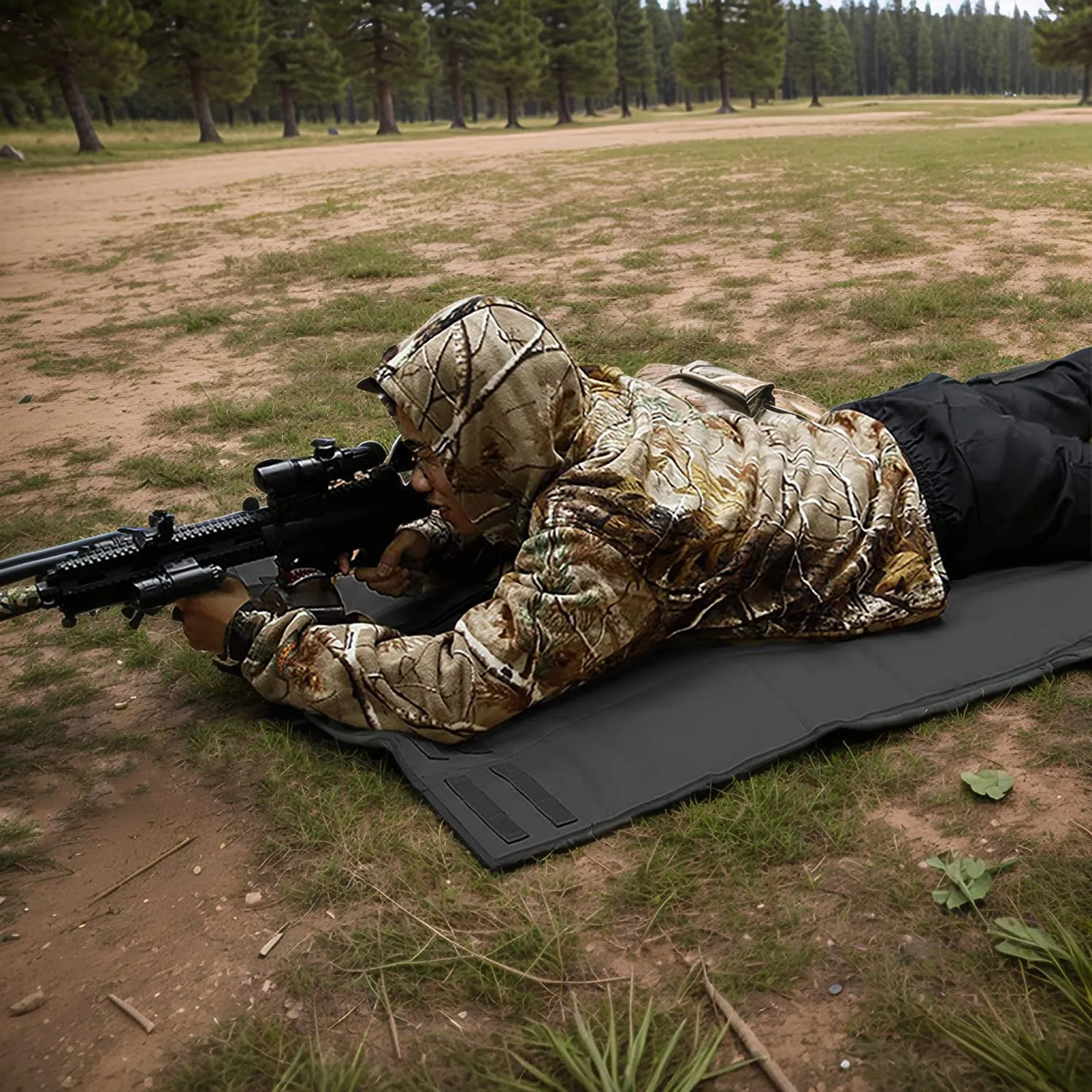 Outdoor Camping Tactical Training Shooting Mat Anti Slip Pad, Waterproof and Moisture-Proof Folding Mat Picnic Blanket Portable with Carry Strap