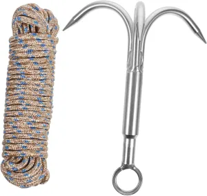 Outdoor Supply Grappling Hook Climbing Claw Anchor Hook Set of 1 Random Color