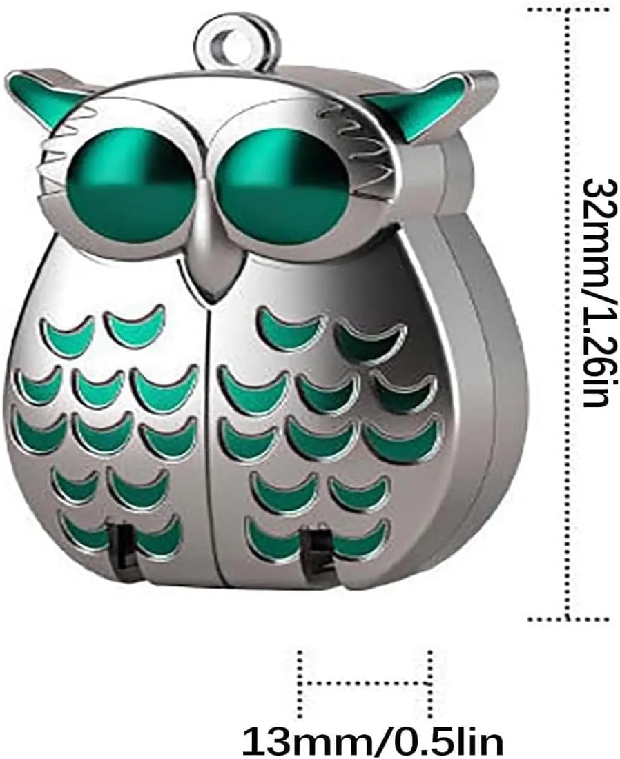 Owl Keychain Nail Clipper, 2025 Upgraded Version 2 in 1 Foldable Portable Owl Keychain, Germany Professional Stainless Steel Mini Nail Clippers, Manicure Chiropody Tool (2PCS)