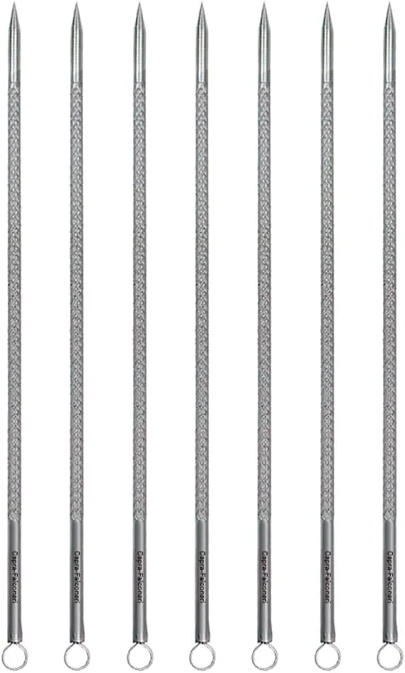 Pack of Seven (7) Professional Stainless Steel Blackhead Remover for Face and Body, Stainless Steel Pimple Extractor for Women and Men, Blackhead Remover Tool for Acne, Pores, Blackheads, Whiteheads