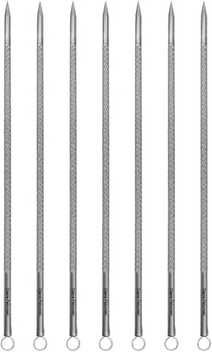 Pack of Seven (7) Professional Stainless Steel Blackhead Remover for Face and Body, Stainless Steel Pimple Extractor for Women and Men, Blackhead Remover Tool for Acne, Pores, Blackheads, Whiteheads