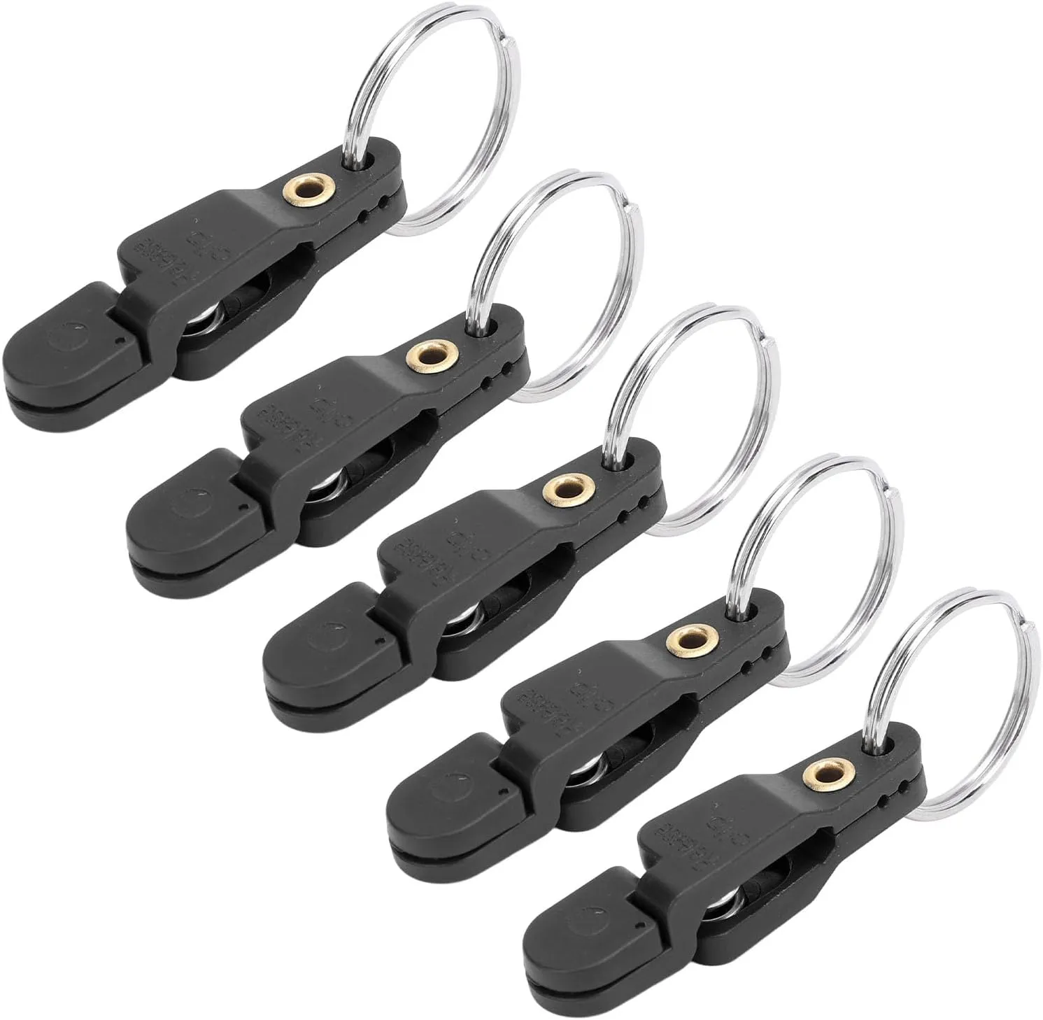 Padded Liberation Clamp/Holder for Currican Fishing, Heavy Voltage Pressure Release Clamp/Holder, Oxidation, 10 Portable Pieces with Fresh and Salted Water Fishing Keychain