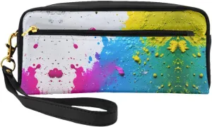 Paint Splatter Backdrop Print Portable Makeup Bag,Travel-Friendly Design,Versatile Mini Makeup Pouchtion