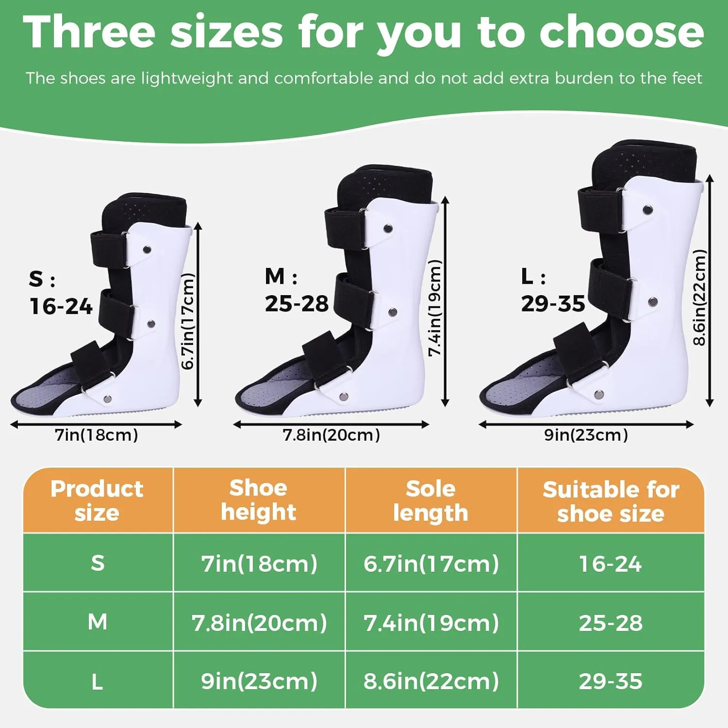 Pediatric Walking Boot For Kids,Fracture Boot for Kids, Orthopedic Support Shoe for Youth Ankle Break Injury, Kid's Stress Metatarsal Bone Fracture, Broken Foot or Toe Recovery Cast, Right(L)
