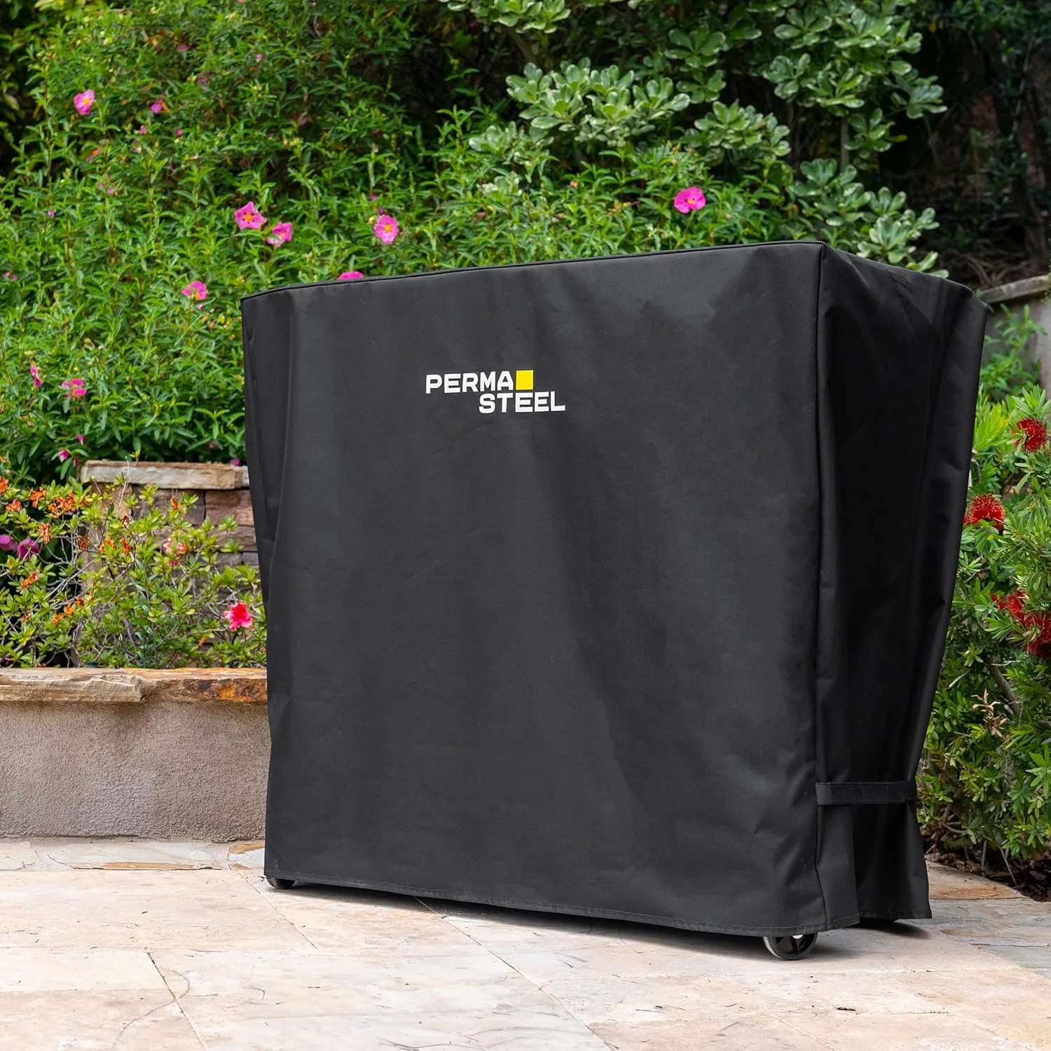 Permasteel Universal Cooler Cover for 80-Qt Large Outdoor Patio Cooler Cart, Weatherproof, Waterproof, UV-Resistant Cover for Rolling Coolers, Backyard, Deck, and Patio Use, Black