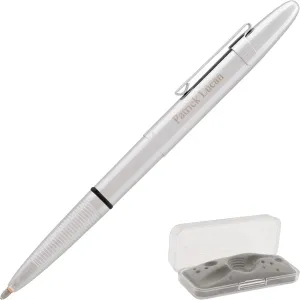 Personalized Fisher Bullet Space Pen with Clip in Chrome Finish - Custom Engraving, Medium Point Black Ballpoint Ink, Pressurized – Compact, Durable, Ideal Gift for Professionals & Adventurers
