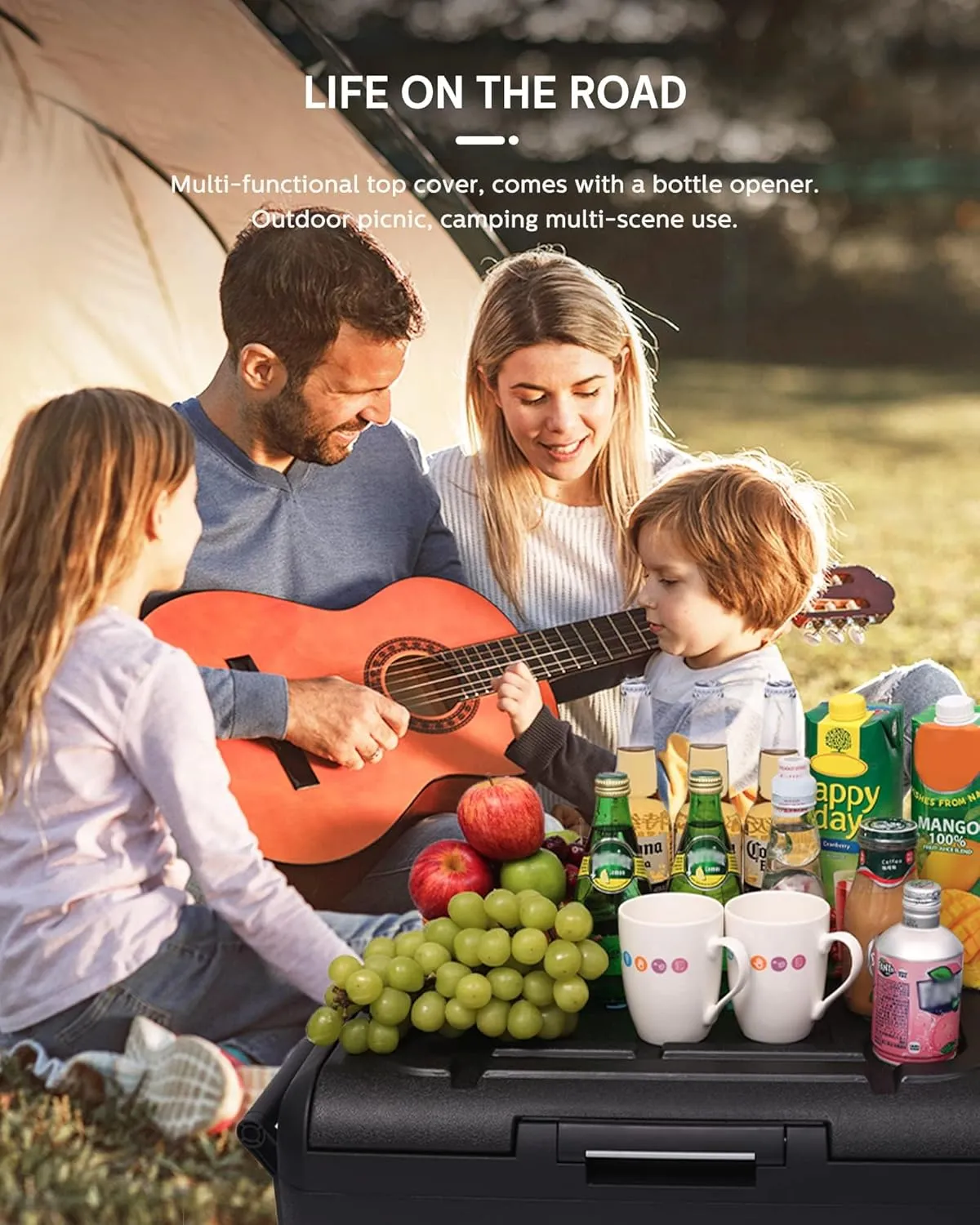 PHILIPS TB7101 12 Volt Refrigerator, 39 Quart Dual Zone Car Refrigerator, Electric Cooler with 12/24V DC, Car Fridge Portable Freezer Compressor Cooler for Car Truck RV Road Trips Travel and Home Use