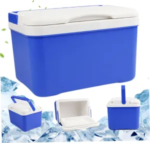 Picnic Cooler, 6-Liter Capacity Small Cooler Portable Hard Cooler with 110° Swing Handle Keeps Contents Cool or Warm Great for Camping Beach Picnic Breastmilk Preservation, Beach Cooler