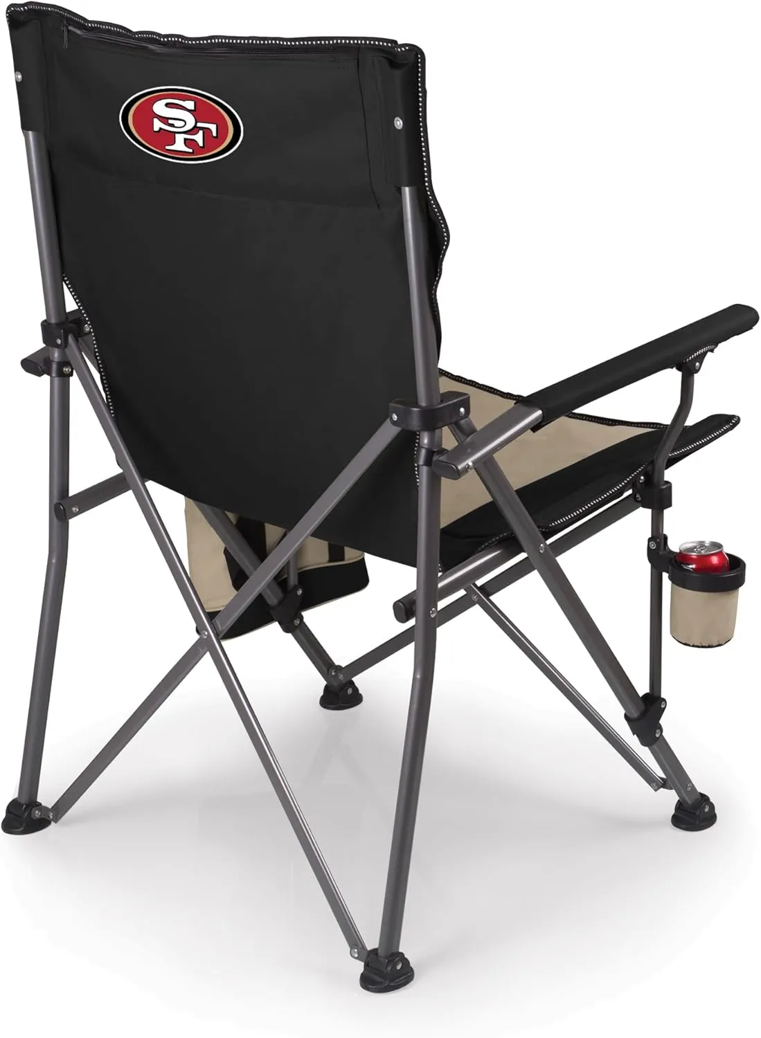 PICNIC TIME NFL Unisex-Adult NFL Big Bear XXL Camp Chair with Cooler, Heavy Duty Beach Chair, 500 lb Capacity Camping Chair with Carry Bag, NFL Team Logo