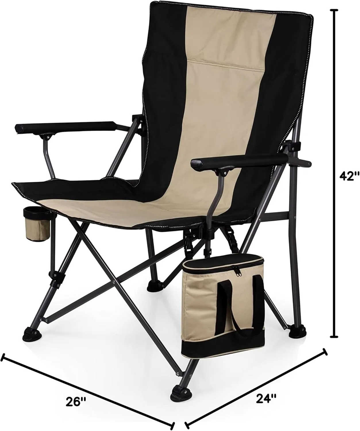 PICNIC TIME NFL Unisex-Adult NFL Big Bear XXL Camp Chair with Cooler, Heavy Duty Beach Chair, 500 lb Capacity Camping Chair with Carry Bag, NFL Team Logo