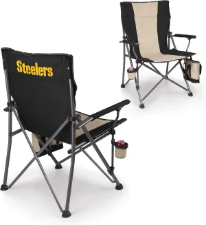 PICNIC TIME NFL Unisex-Adult NFL Big Bear XXL Camp Chair with Cooler, Heavy Duty Beach Chair, 500 lb Capacity Camping Chair with Carry Bag