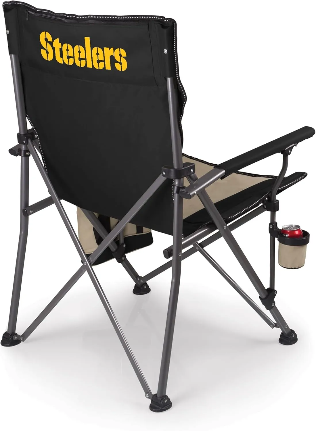PICNIC TIME NFL Unisex-Adult NFL Big Bear XXL Camp Chair with Cooler, Heavy Duty Beach Chair, 500 lb Capacity Camping Chair with Carry Bag