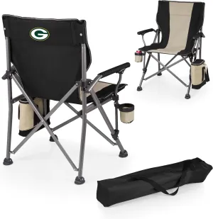 PICNIC TIME NFL Unisex-Adult NFL Outlander Folding Camping Chair with Cooler, Heavy Duty Beach Chair
