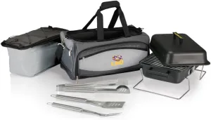 PICNIC TIME ONIVA - a Brand LSU Tigers - Buccaneer Portable Charcoal Grill & Cooler Tote, (Black with Gray Accents)