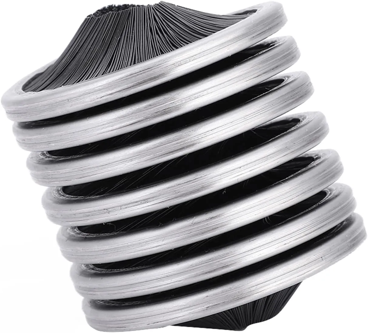 Pilipane Outdoor Rock Climbing Rope Cleaning Washing Brush Stainless Steel Nylon Climb Tool Equipment for Climbing Enthusiasts Black 5.5cm