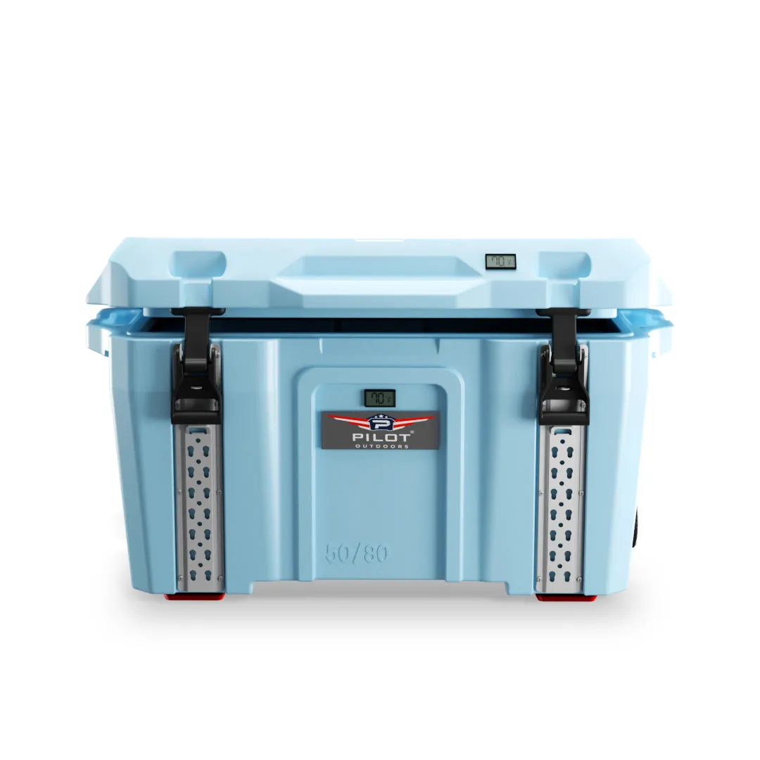 Pilot Outdoors® Premium Ice Chest Cooler Model 50/80 (Light Blue)