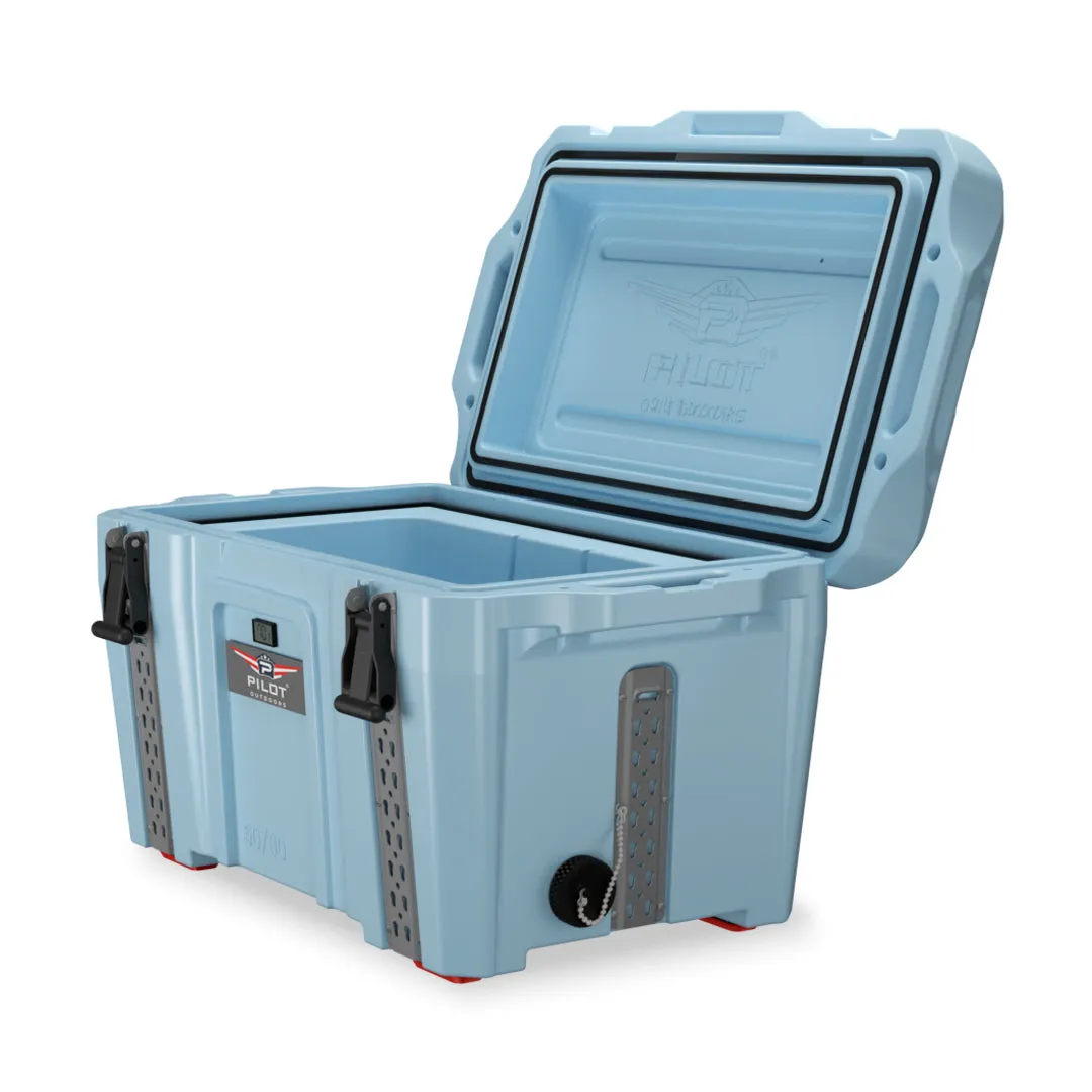 Pilot Outdoors® Premium Ice Chest Cooler Model 50/80 (Light Blue)