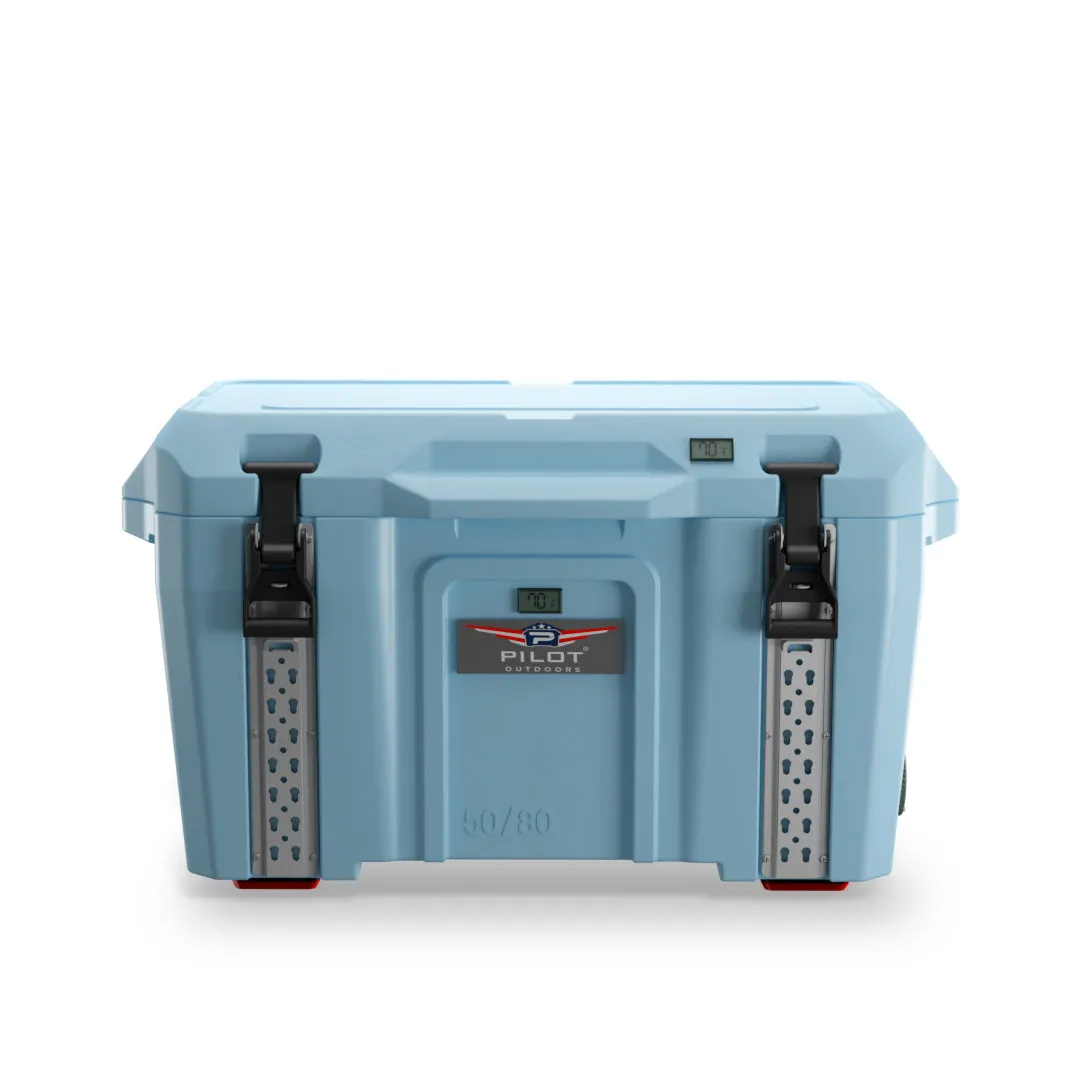 Pilot Outdoors® Premium Ice Chest Cooler Model 50/80 (Light Blue)