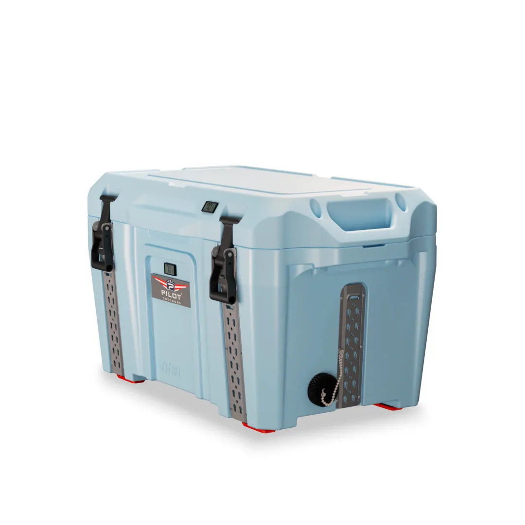 Pilot Outdoors® Premium Ice Chest Cooler Model 50/80 (Light Blue)