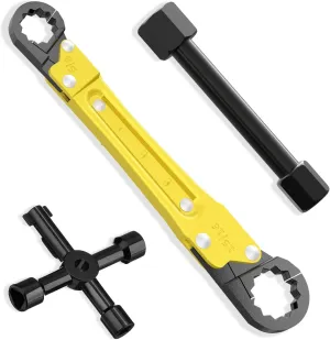 Plumbing Tools: Angle Stop Wrench Kit, Removal Tool for Professional Plumbers - Installing New Compression Angle Stop and Removing Compression Ring