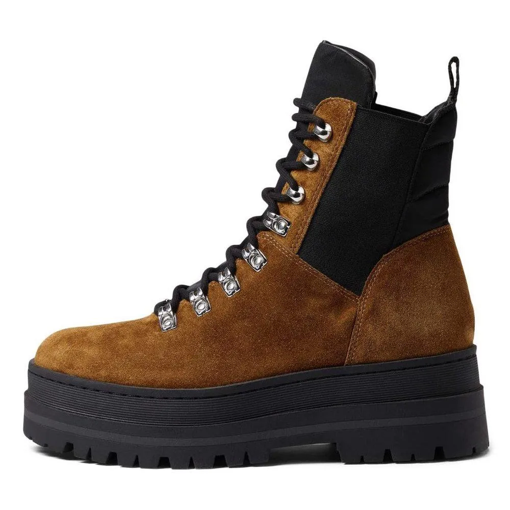 Plune Lace Up Leather Boots
