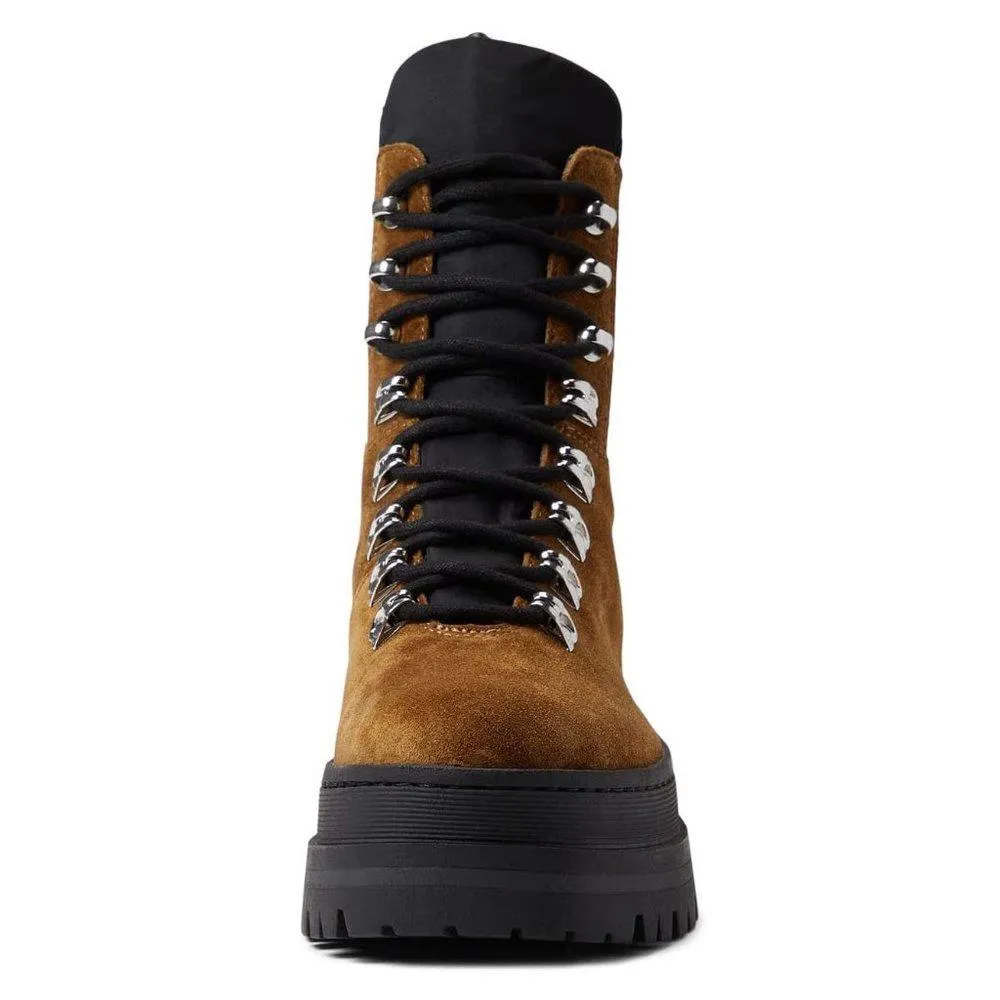 Plune Lace Up Leather Boots