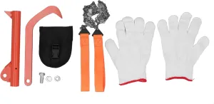 Pocket Chainsaw Folding Teeth Long Chain Hand Saw 26in Tree Limb Hand Rope Chain Saw 11 Blades High Hardness Chainsaw Emergency Outdoor Survival Gear for Tree Pruning