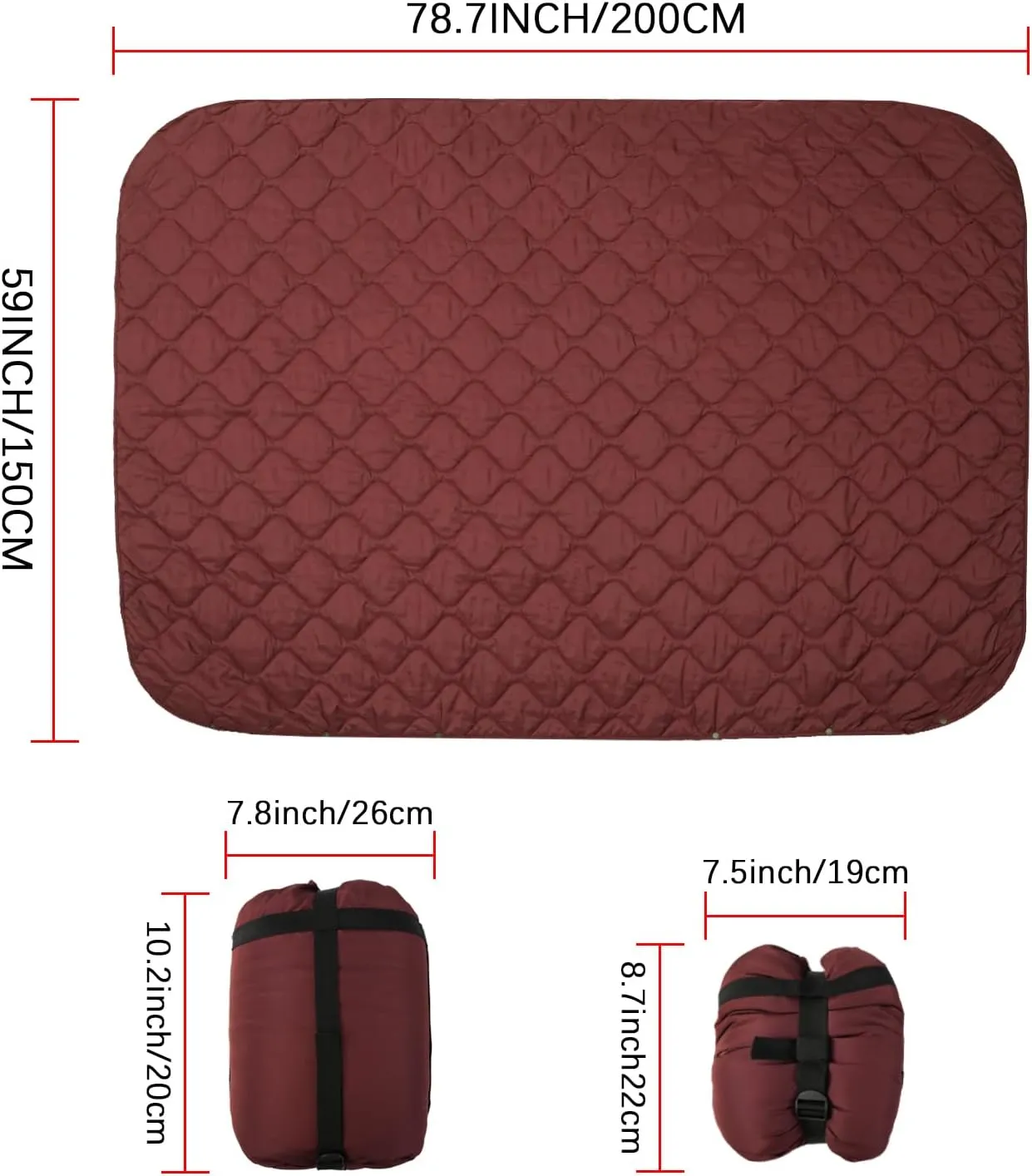 Poncho Liner Military Blanket Outdoor Camping Blankets for Travel, Beach, Grass, Picnic, Car Emergency, Outdoor, Survival