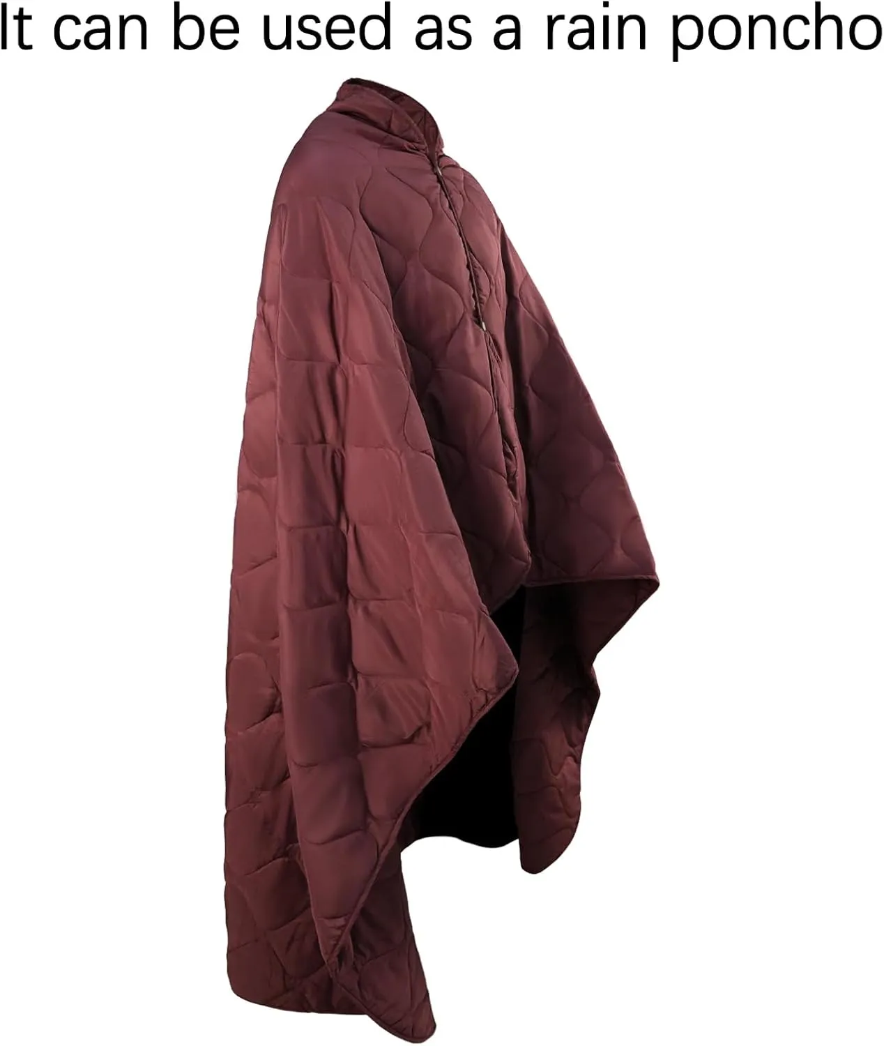 Poncho Liner Military Blanket Outdoor Camping Blankets for Travel, Beach, Grass, Picnic, Car Emergency, Outdoor, Survival