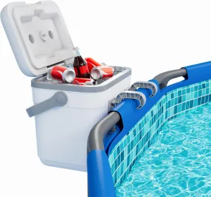 Pool Cooler, Insulated Hard Cooler with Handle, Keeps Ice for 3 Days, Oasis Chill Series, Portable Poolside Cooler Above-Ground Pool Companion
