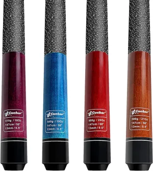 Pool Cues Set of 4, 58 Inch 2-Piece Pool Sticks 18 19 20 21 Oz, 13mm Tip House Bar Billiard Cue Stick for Adults Men Women