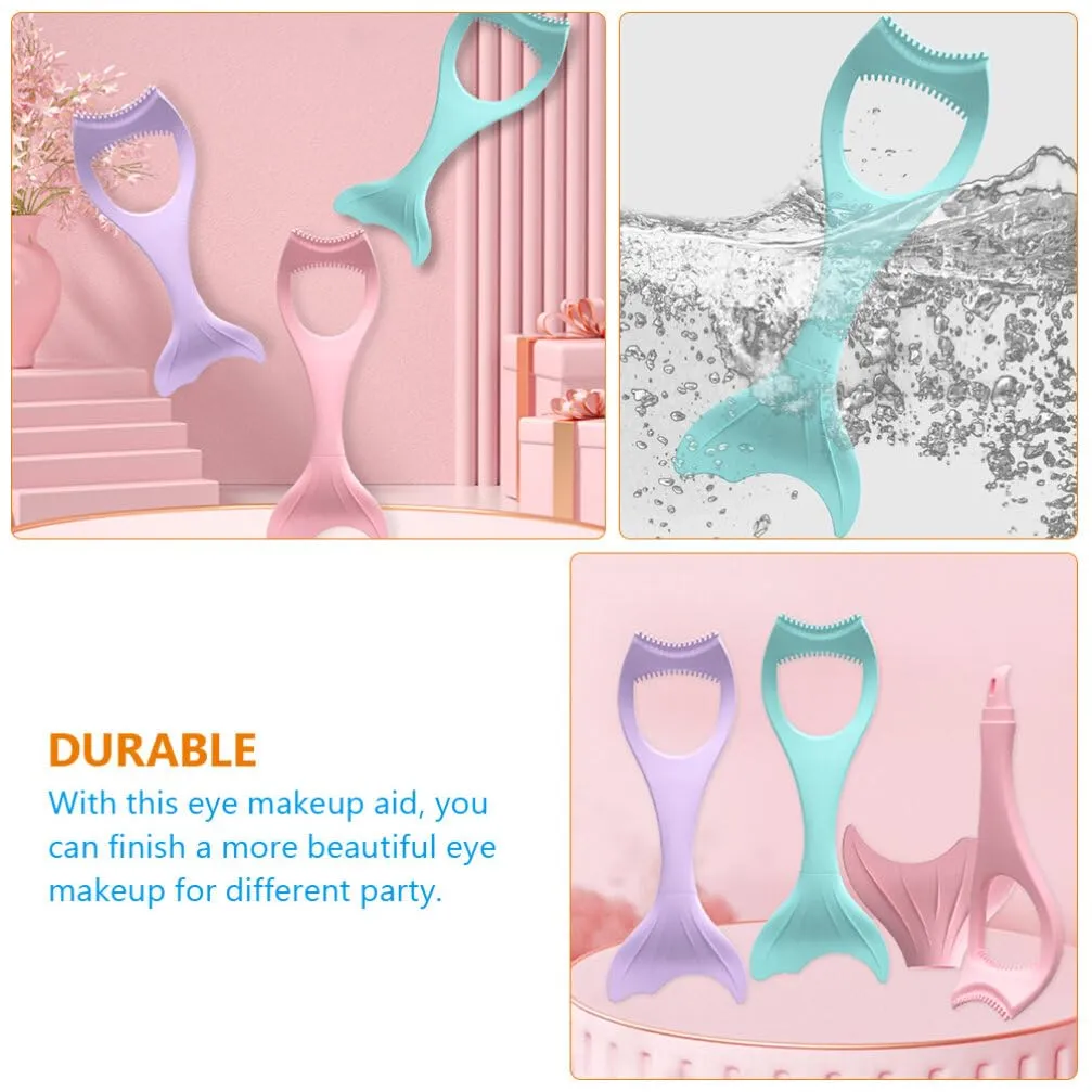POPETPOP 2pcs Women Eyeliner Makeup Aid Tool Silicone Eyeliner Applicator Multi-functional Eye Makeup Tool for Beginners Easy to Clean Lightweight and Wear-resistant for Lash Lines and Eye