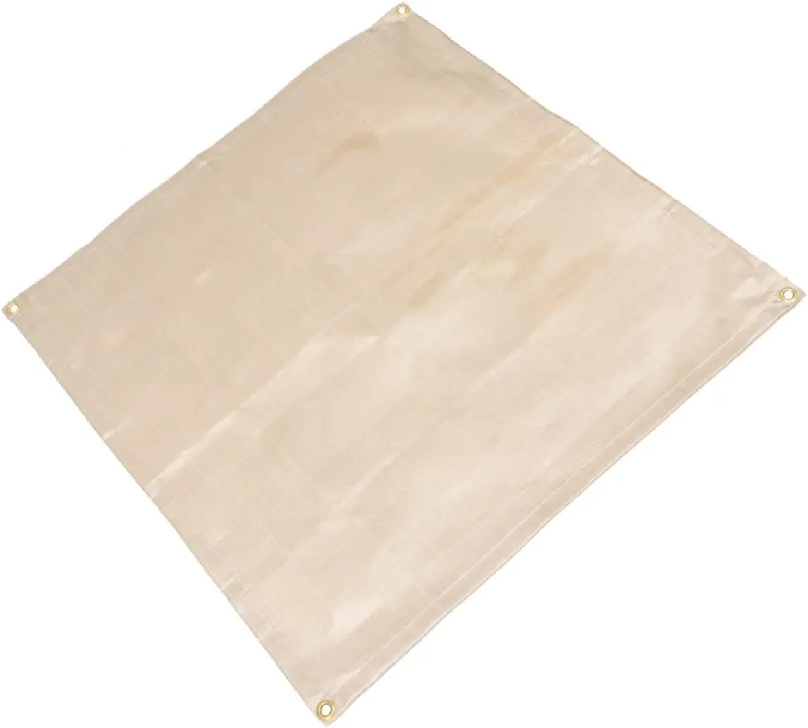 POPETPOP Fire Protection Blanket Home BBQ Protective Cloth Flame Resistant Mat for Fire Pit Camping Fireproof Sheet