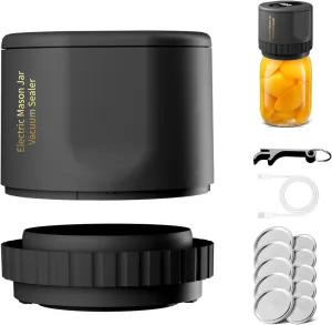 Portability Mason Jar Vacuum Sealer Kit for Canning and Food Storage,Wide Mouth and Regular Mouth Mason Jars