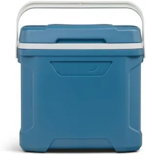 Portable Cooler, 30-Quart Capacity, 41-Can Storage, Blue with Handle