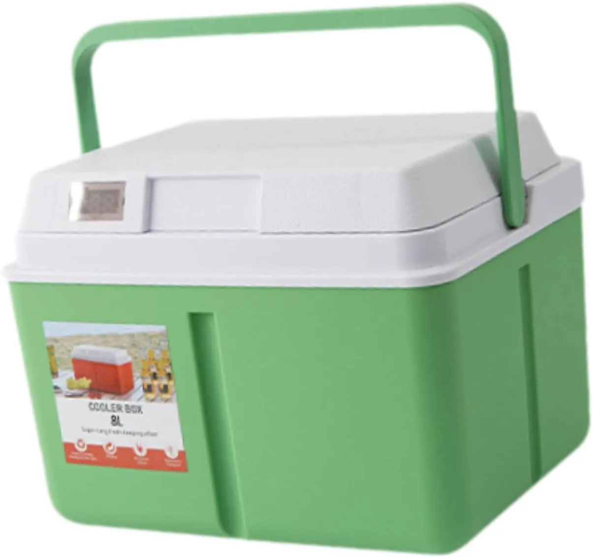 Portable Cooler Box Food Preservation Box with Lock Lid Sturdy Versatile for Beach, Sports with Carry Handle